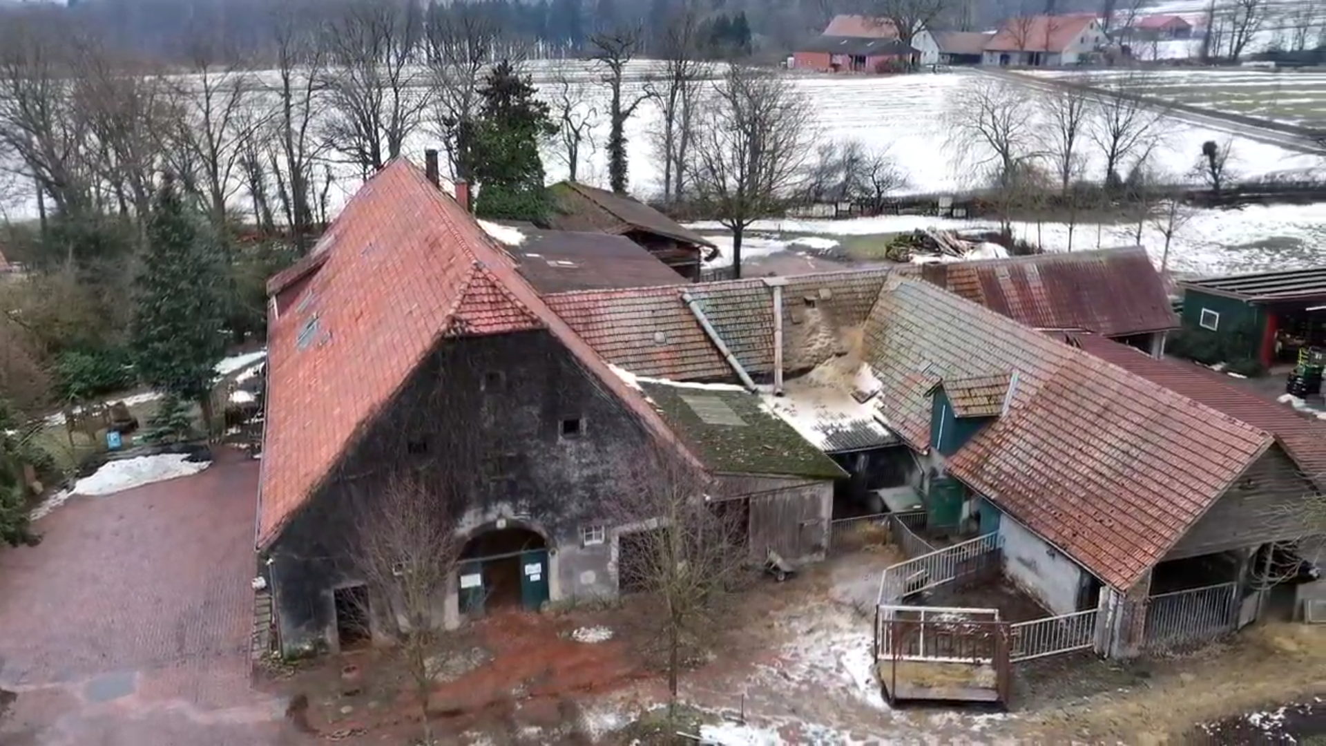 Der Hof Bünte von oben