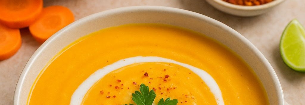 Bild einer fertigen Kürbiscremesuppe